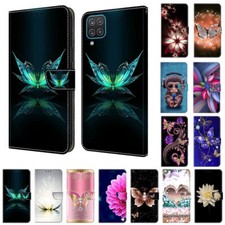 Flip Butterfly Flower Card Wallet Cover Case For S10 S8 S9 Plus S7 Edge S10 Lite picture