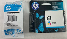 2PK Genuine HP 61 Tri-Color Ink Cartridge CH562WN Factory Sealed Exp 11/2022 picture