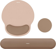 Kit Mouse Pad y Reposamunecas Teclado Soporte de Muneca Cojin Ergonomico Moka picture