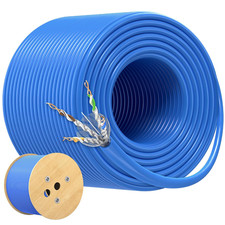 [UL Listed] 10Gbps 23AWG Shielded Cat 6A Cable, 1000Ft, Blue picture