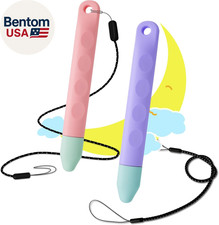Kid-Friendly Tablet Stylus with Tether, 2 Pack of Pink and Purple Kids Stylus Pe picture