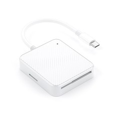 4 in 1 Type-C USB-C Smart Media M2 SD SM XD Memory Card Reader Adapter White picture