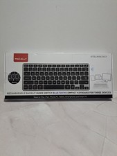 Macally Rechargeable Bluetooth Compact Keyboard Quick Switch Between 3 Devices picture