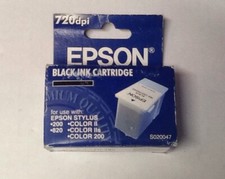 Genuine EPSON 720dpi Black Printer Ink Cartridge Inkjet S020047 EXPIRED,EP-02 picture