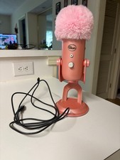Blue Yeti Aurora USB Microphone Pink, w/ Stand, + Apple Headphones, Box picture