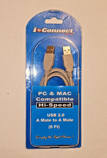 I DOT Connect USB Extension Cable Hi Speed USB 2.0 Type A Male to A Male 6' Long picture