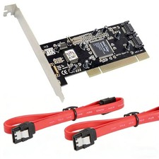 PCI 2 Ports SATA Internal RAID Controller Card w/Low Profile Bracket US Stock picture