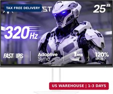 Amzfast 25 Inch White Gaming Monitor 320Hz/300Hz/240Hz, FHD 1080P 1ms Fast IPS M picture