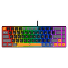 68 Key Compact Gaming Keyboard, 65% Mini Wired Mechanical Feel RGB Backlit  picture