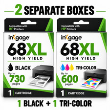 68XL High Yield Ink Cartridges Combo Compatible with HP Envy 6555e 6155e 6130e picture