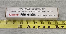 VTG Canon Palm Printer Paper Rolls 3 Full Rolls P3-D P5-D P6-D P7-D X5246C picture