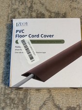 PVC Floor Cord Cover 4 Ft Length Small protect Cables Prevent Trips Zhiyo-Brown picture