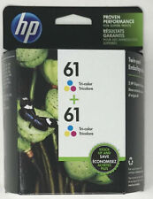 2 Genuine Original OEM Factory Sealed HP 61 Color Ink Cartridges 2021 picture
