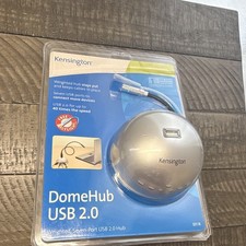 Kensington DomeHub 7-Port USB 2.0 Weighted Hub 6ft Cable Silver 33118 picture