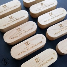 Wooden USB 2.0 3.0 Memory Flash Pen Drive Wood Free Personalize Custom Logo Text picture