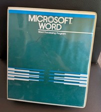 Vintage 1983 Microsoft Word 1.00 for DOS IBM PC Software Binder 5.25 Rare picture