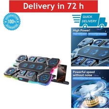 ICE COOREL Gaming Laptop Cooling Pad 11 Fans RGB Stand 17 in picture