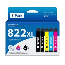 822XL 5PK High Yield Ink for WorkForce Pro WF-3820 WF-4830 WF-4833 WF-4834 4820 picture