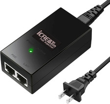 48V PoE Injector Adapter 30W Power Over Ethernet IEEE 802.3af/at 10/100Mbps picture