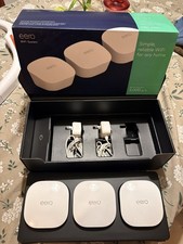 Eero 3-Pack Dual Band Wifi System Model J010001 Covers Up to 5,000 sq. ft. WHITE picture