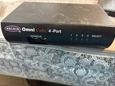 BELKIN Omni Cube 4-Port KVM Switch, F1D094 pre-owned with cables picture