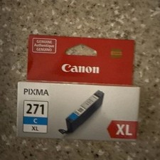 High-Yield CLI-271XL-C CYAN BLUE GENUINE Canon Ink InkJet Cartridge (SEALED BOX) picture