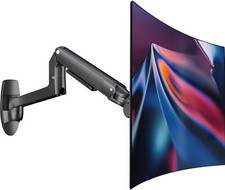 Single Monitor Wall Mount for Flat or Curved Screens up to 38