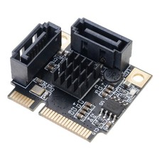 Mini PCIE Adapter to 2 Port SATA3.0 6Gbps Fast Speed Expansion Card ASM1061 picture