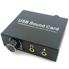PC Android USB C Audio Amplifier 3.5mm Stereo Headphone Output Mic Input Volume picture