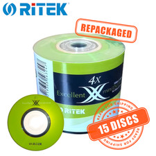 Mini DVD-R 4x 8cm 1.4 GB Blank DVD Recordable 1.4GB Ritek - 15 Discs picture