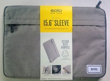 BRAND NEW Solo Re:Focus Sleeve Gray 15.6 Inch Laptop Case Recycled Material picture