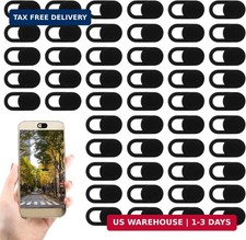 50 Pcs Webcam Cover Slide, 0.023 Inch Ultra-Thin Universal Laptop Camera Cover S picture