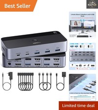 Dual Monitor HDMI KVM Switch - 4K Support & 4 USB 3.0 - Effortless Switching picture