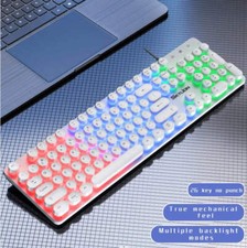 SKYLION H300 Wired 104 Keys Membrane Keyboard Many Kinds of Colorful Lighting Ga picture