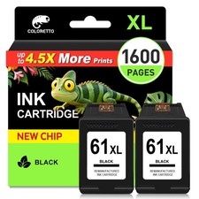 61XL Black Ink Cartridges for HP Ink 61 Black 61 XL 4500 5530 2620 picture