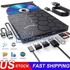 USB 3.0 Slim External CD DVD Drive Disc Player Burner Writer For Laptop PC Mac picture