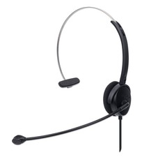 USB Headset with Mic & 5 ft Cable - Cushion Mono/Single-Sided, On-Ear, in-lin... picture