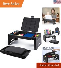 Foldable Lap Desk - 9.75 x 12 in, Black, Plastic - Accessory Trays & Storage ... picture