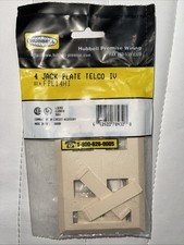 Hubbell 4 Jack Plate Telco IV FPL14HI  4 Port Face Plate 1 Gang Ivory 2025 picture