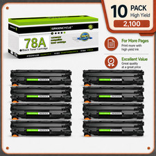 10 Pack 78A CE278A Laser Printer Toner for HP P1560 P1566 P1606dn M1536dnf Black picture