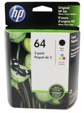HP 64 Black Tricolor Ink Cartridge Set X4D92AN N9J89AN N9J90AN Exp 2027 OEM Box picture
