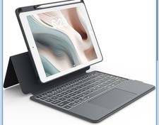 CHESONA Rugged Keyboard Case for iPad 9th 2022/8th/7th Generation, Magnetic 10.2 picture