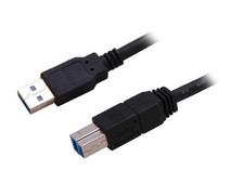 StarTech.com USB3SAB10BK Black Black SuperSpeed USB 3.0 Cable A to B - M/M picture