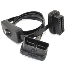 OBD 2 Cable Cord,Ultra Slim 16 pin M/F OBDII Extension Cable with Power  picture