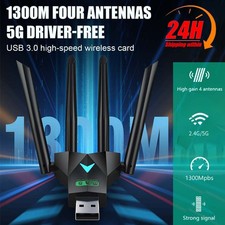 1300Mbps Long Range Dongle USB 3.0 Wireless WIFI Adapter Dual Band 5Ghz Network picture