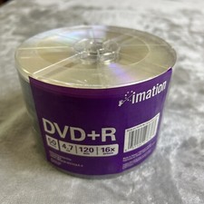 Imation DVD +R 50 Count 16x 2hr New Blank DVDs SEALED  picture
