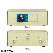 2 Way BNC Manual Data Switch Box Rotary Dail Style Coaxial Coax Display CCTV picture