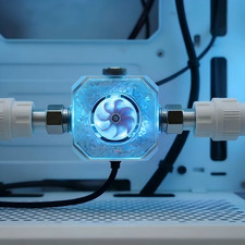 Water Flow Meter G1/4 ARGB Ice Crystal Clear PC Liquid Cooling Indicator picture