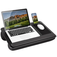 Home Office Pro Lap Desk with Wrist Rest, Mouse Pad, and Phone Holder - Black Ca picture