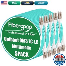 Fibergaga OM3 LC to LC Multimode Fiber Patch Cable 10M (33ft) 5Pack picture